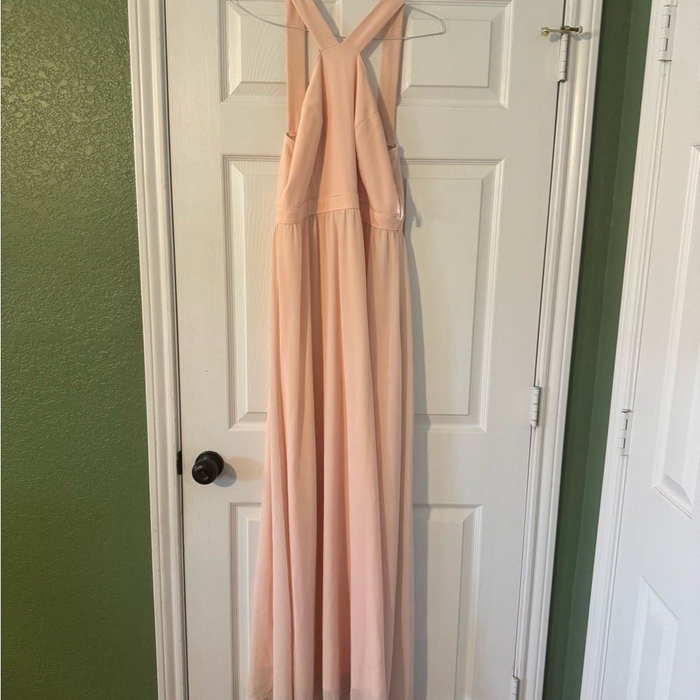 Lulu's Blush Backless Maxi Dress